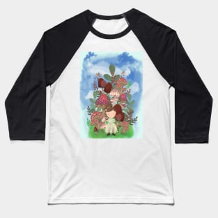 Mushroom forest girl Baseball T-Shirt